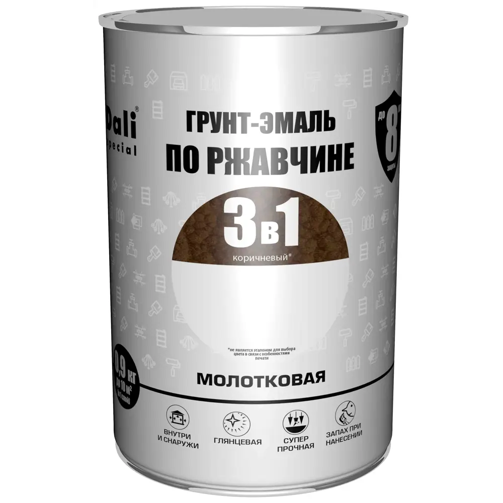 Грунт-эмаль Dali 3 в 1 молотковая для металла с эффектом чеканки 83372524 STLM-0040617 - Вид №1