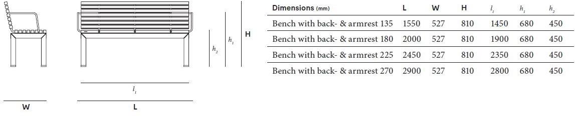 Extremis Деревянная садовая скамейка с подлокотниками Extempore sun-id-1377045 - Вид №1