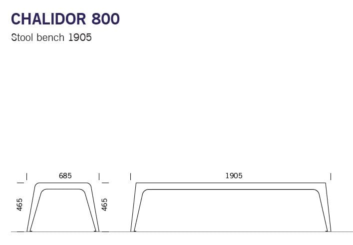 Скамья из нержавеющей стали без спинки BENKERT BANKE Chalidor ARCH-00142394 - Вид №10