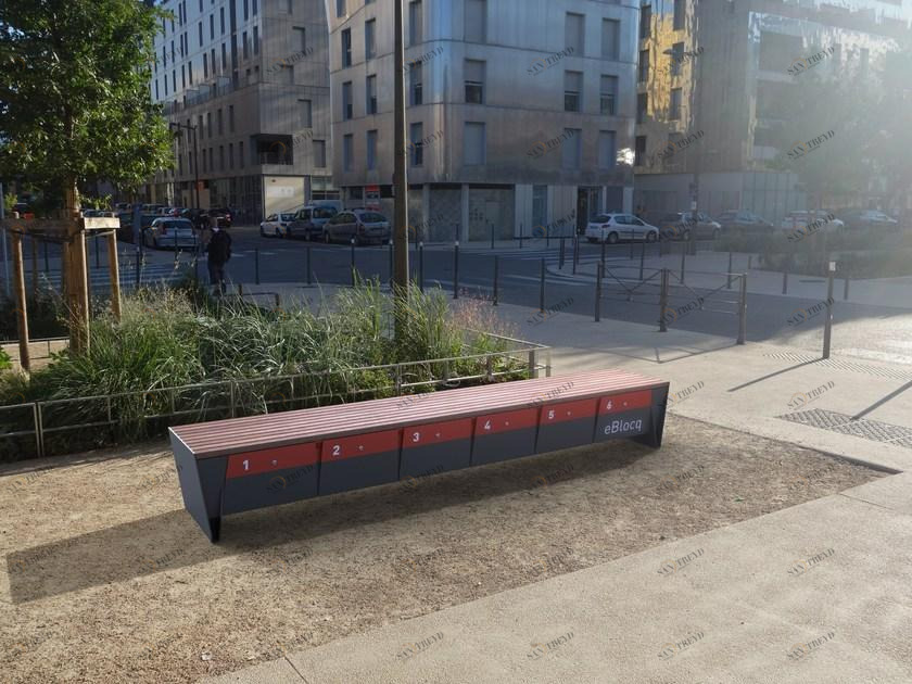 mmcité1 Скамья с USB-разъемом без спинки Blocq sun-id-1356249