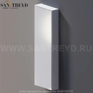 Agape 4x4 Зеркало: длина 120 см, ширина 40 см, в аллюминевом коробе с полками белое матовое A4X4282Z