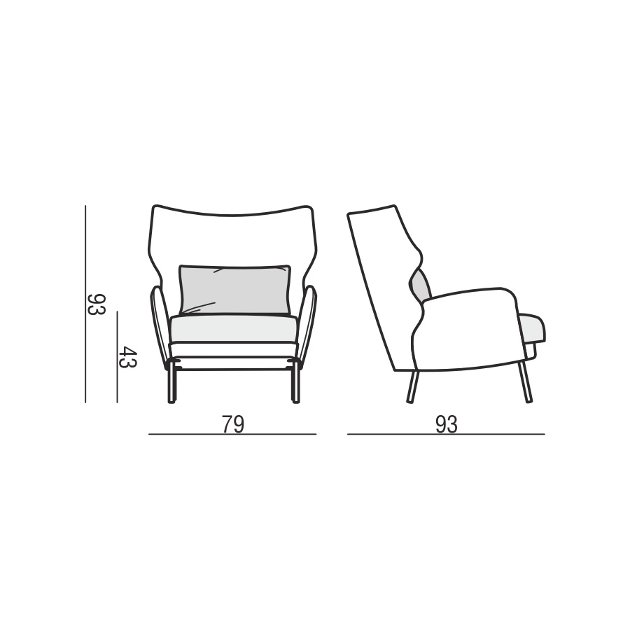 Кресло Alex, молочное Sits S1039 - Вид №8