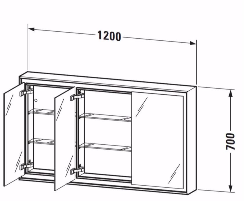Duravit Зеркало со встроенной подсветкой L-cube Lc7653 - Вид №1