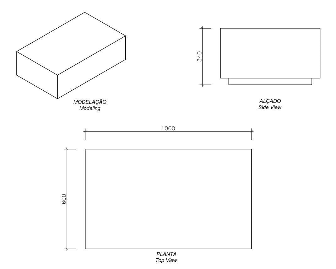Бетонная скамья без спинки amop комфорт ARCH-00034781 - Вид №2