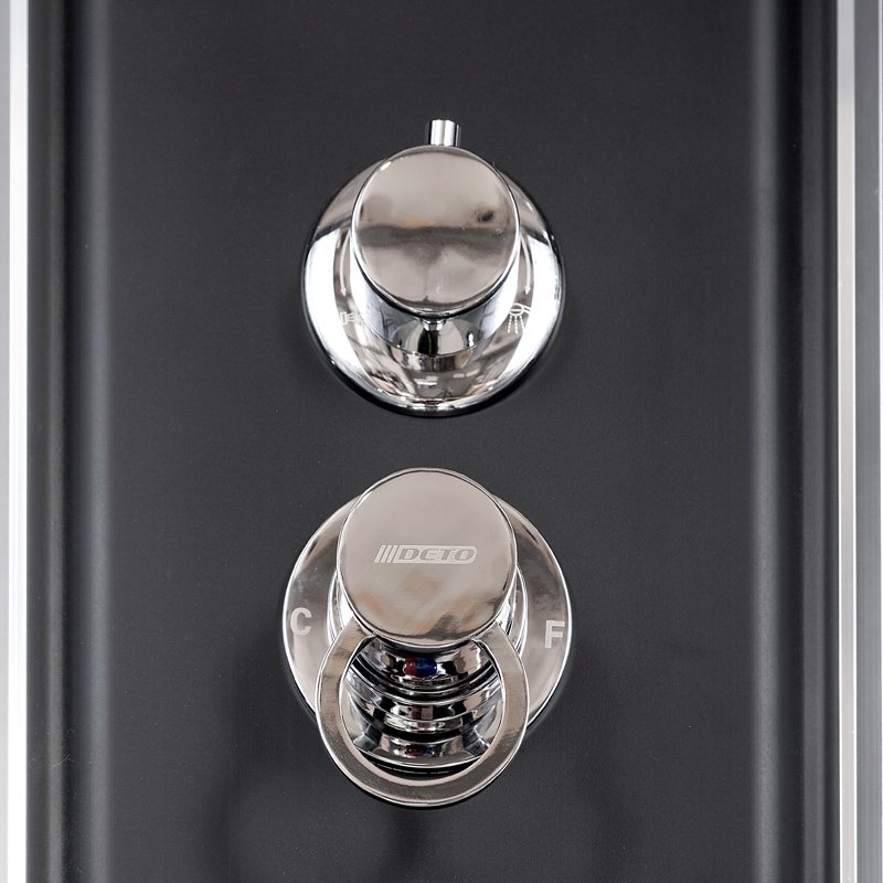 D09 Душевая кабина DETO Серия D BМ4590 LED BLACK - Вид №2