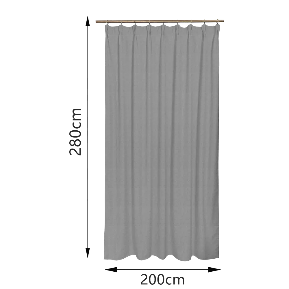 Штора на ленте Inspire Arona 200x280 см цвет серый STLM-2208552 - Вид №2