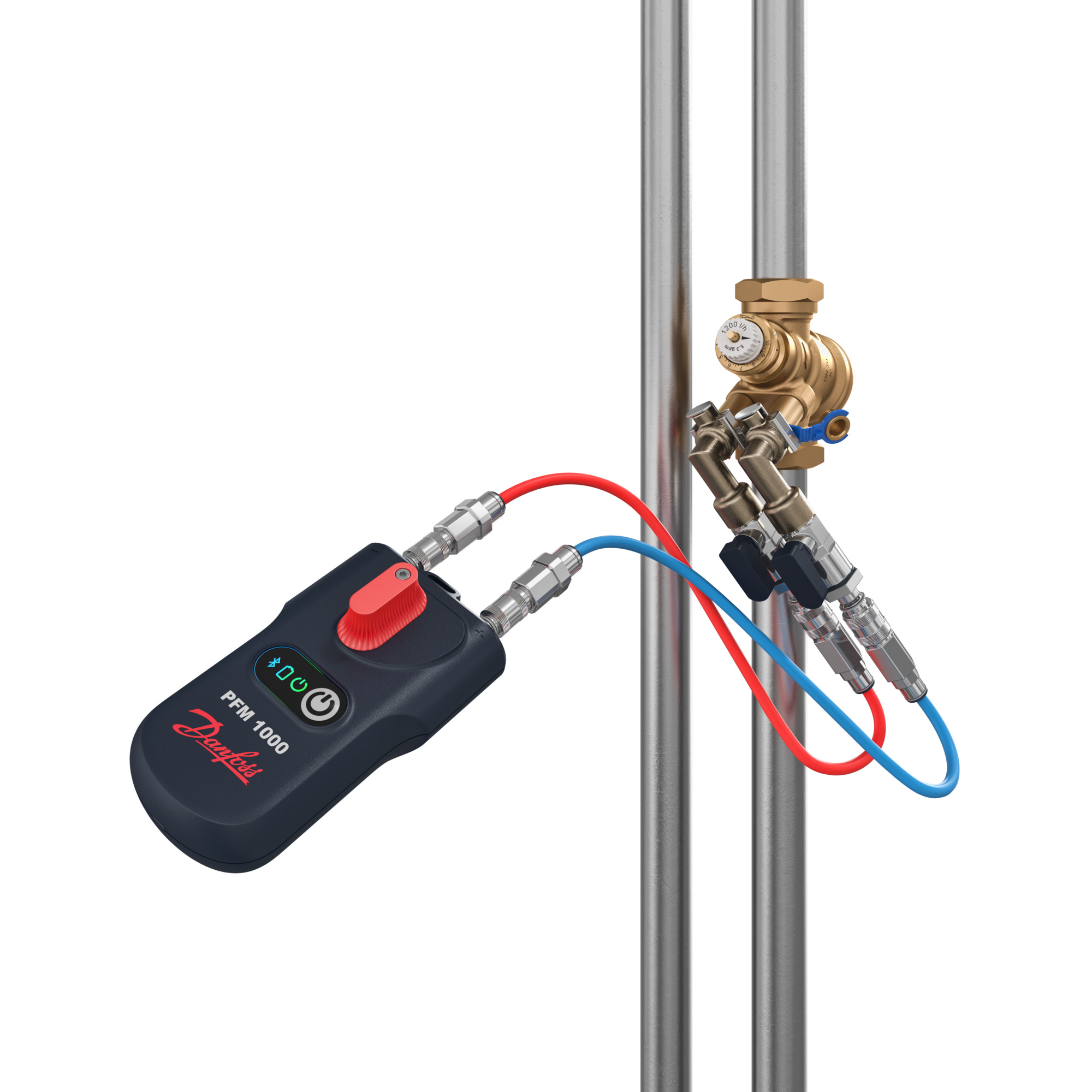 Danfoss Прибор для измерения перепада давлений и расхода PFM PFM 1000 измерительный прибор PN10 бар 003Z8260  - Вид №16