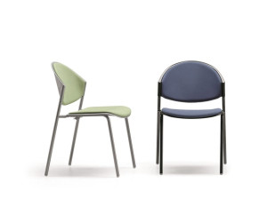 Штабелируемый стул с мягкой тканью для залов ожидания