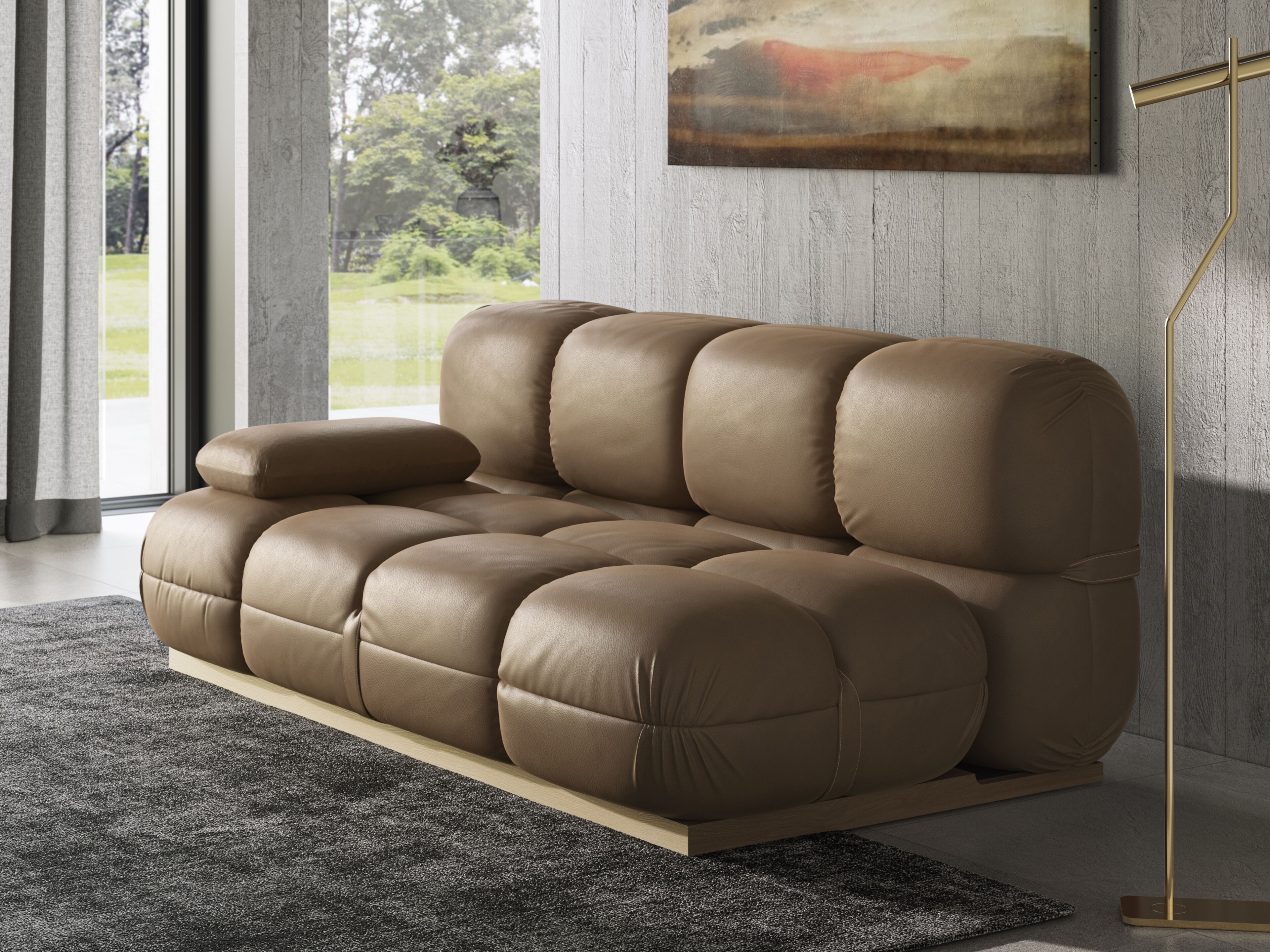 Кожаный диван-кровать Natuzzi Italia SOHAY ARCH-00051550