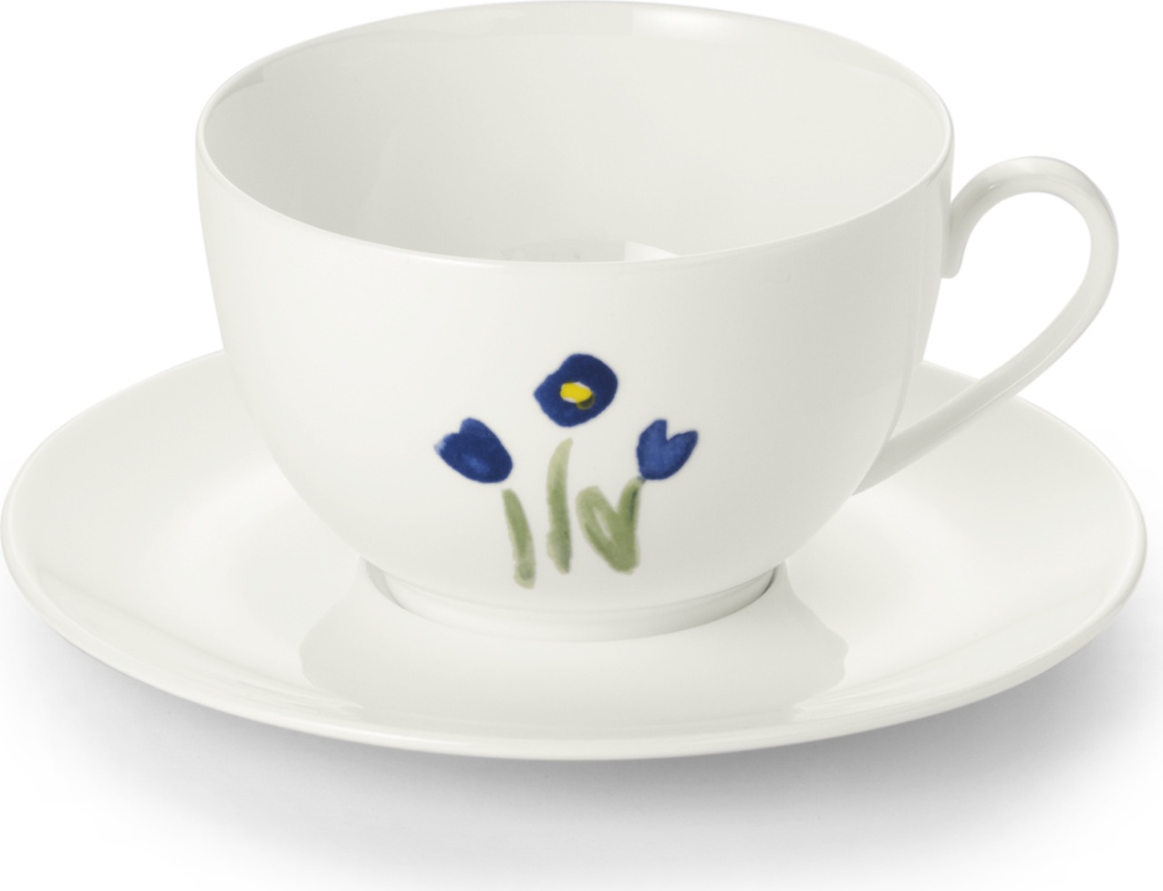 10639818 Dibbern Чашка для завтрака Dibbern "Впечатление.Дельфиниум" 400мл Фарфор 