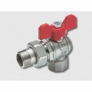 Кран шаровой для коллектора полнопроходной Tiemme 1/2"" прямой резьба наружная/внутренняя ISO228