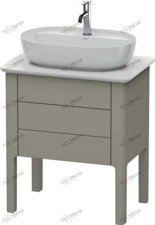 LU956509292 Luv Тумбочка для консоли напольная Каменно-серый шелковисто-матовый лак Duravit