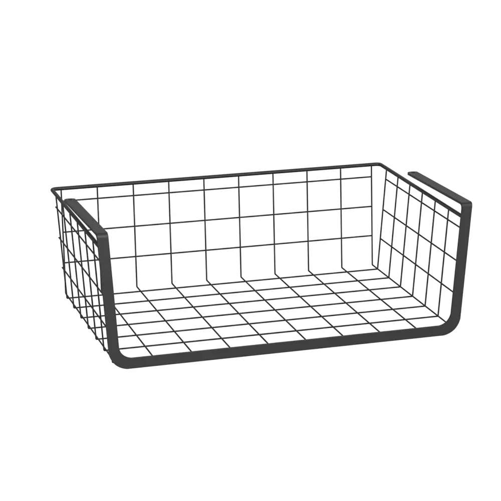 DELINIA Кухонная корзина для хранения 36×14,5×25 см сталь черная 88906812 STLM-1413145