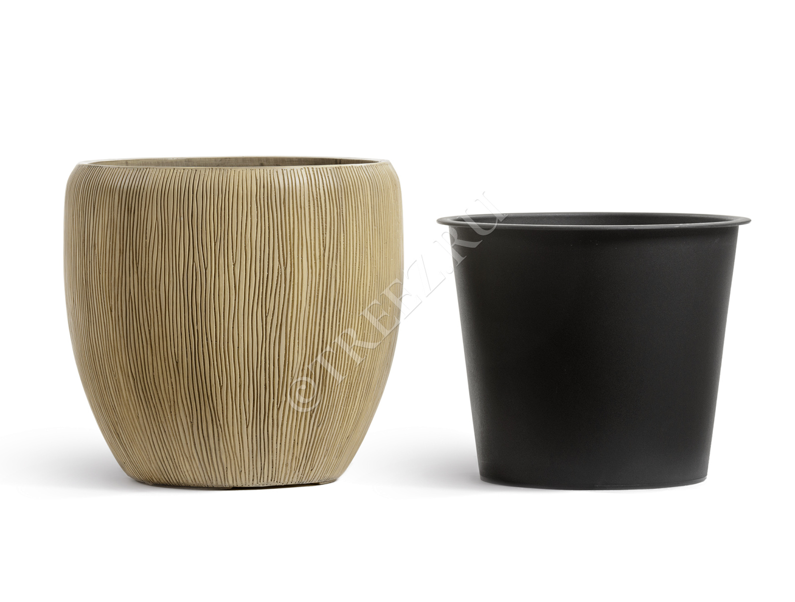 41.3320-06-044-BBW-49 Кашпо  Effectory - серия Wow - Конус-Чаша - Песчаная дюна Цветочная коллекция  - Вид №3