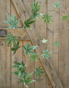 5380 883 a2 Искусственная ветка клена, 114 см, зеленая H-andreas