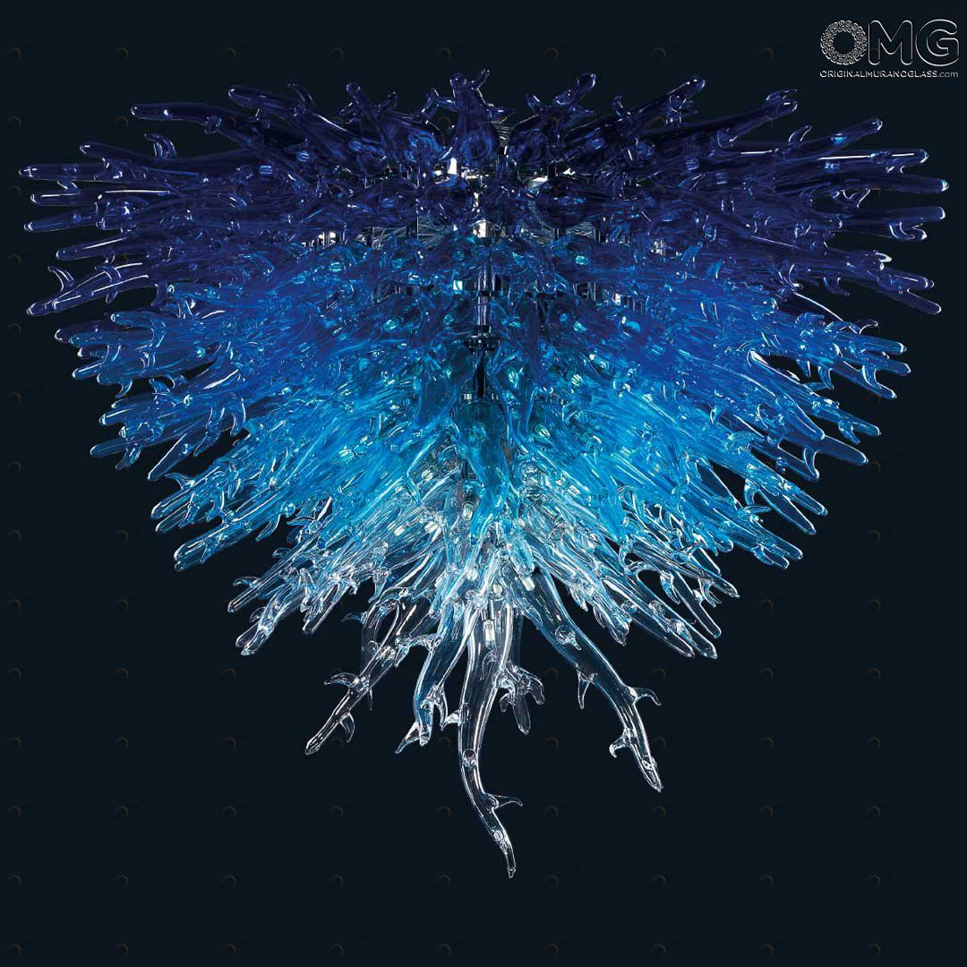 4142 ORIGINALMURANOGLASS Потолочная лампа морской коралл - 16 ламп - муранское стекло OMG 58 см 