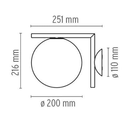 Стеклянный и металлический настенный светильник Flos IC Lights ARCH-00122060 - Вид №3