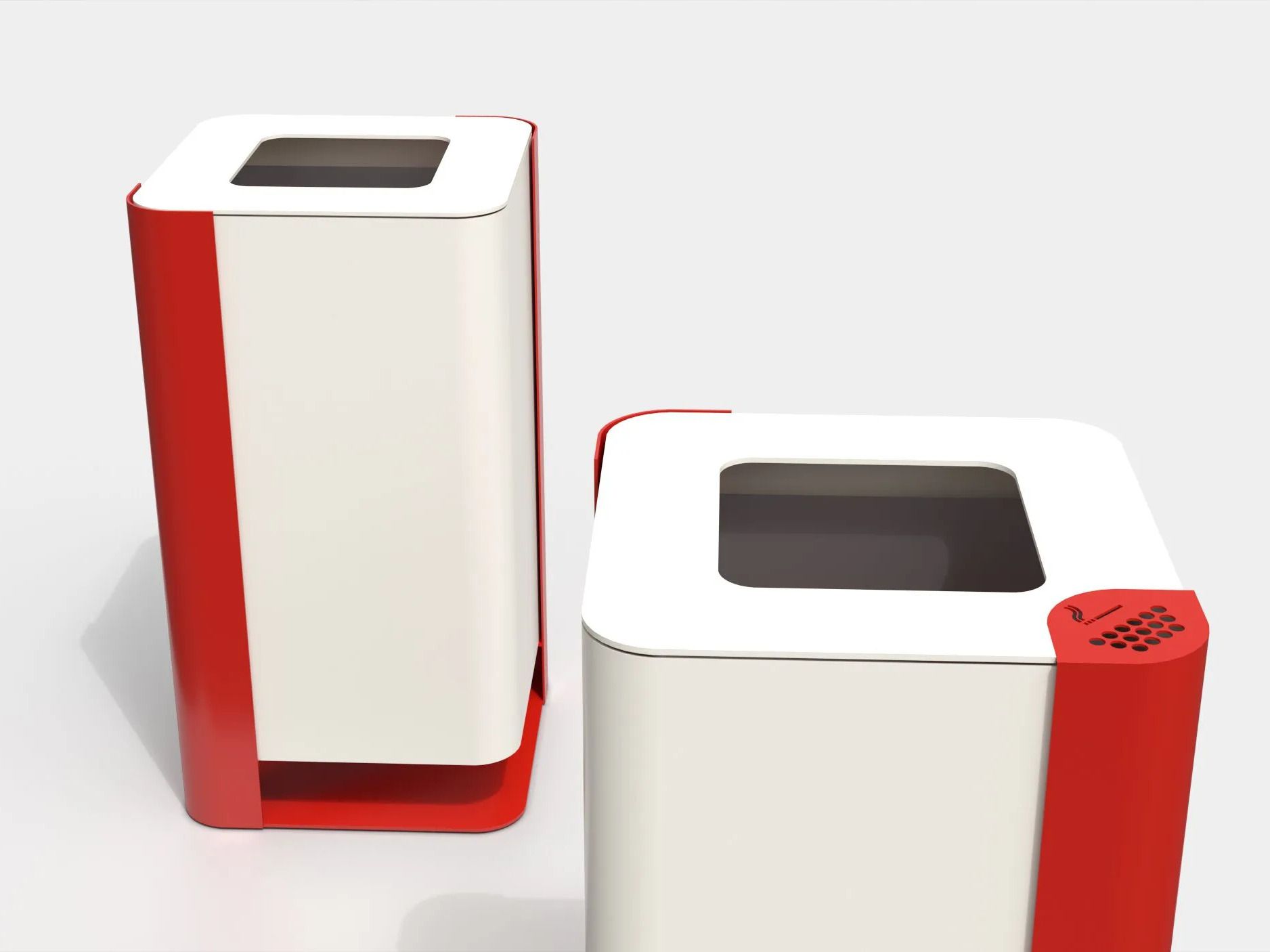 Оцинкованная стальная корзина для мусора с пепельницей Viscio Urban Design BRIDGE ARCH-00144325 - Вид №10