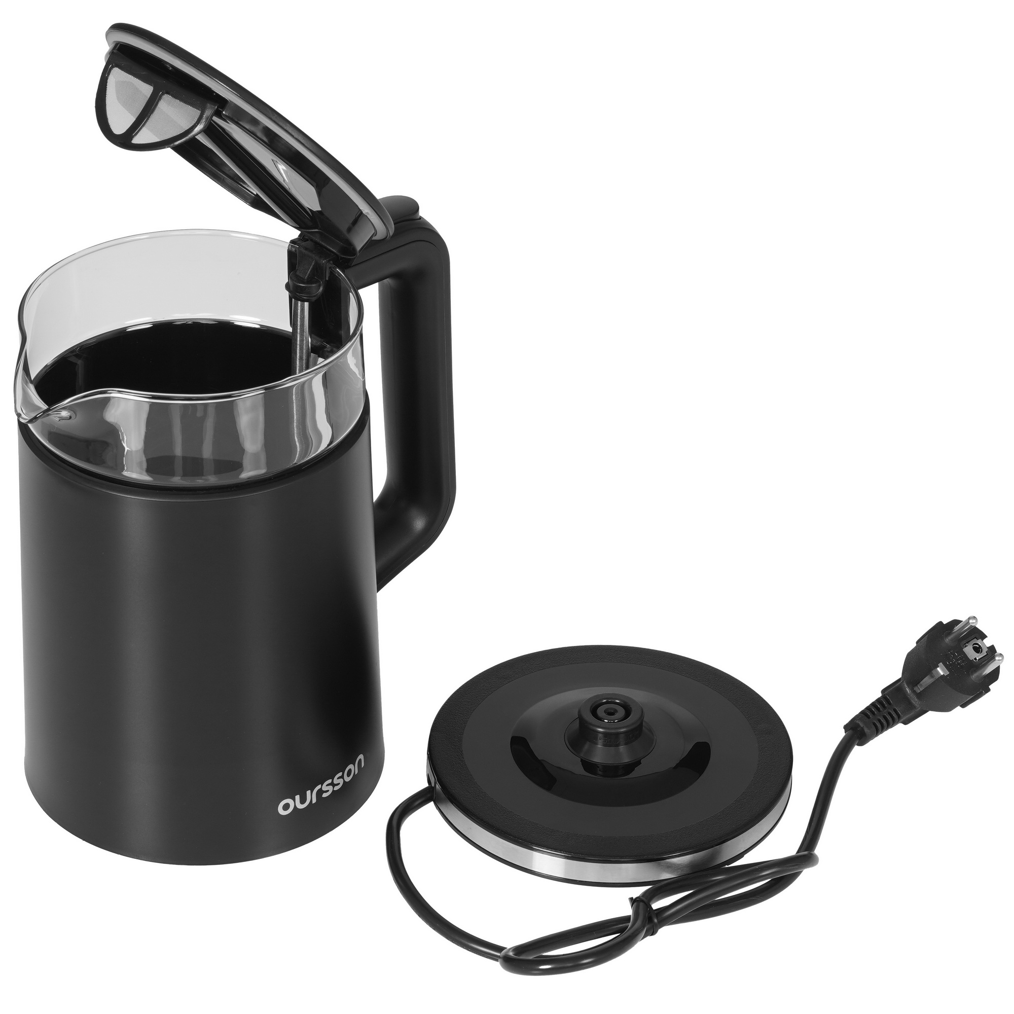 5352114 Электрочайник Oursson EK1732W/BL черный STDN-0079294 - Вид №4