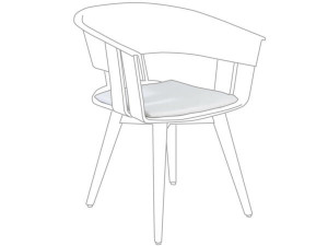 10.00.1540 Подушка кресла Nordlicht Outdoor classic ecru Mbm