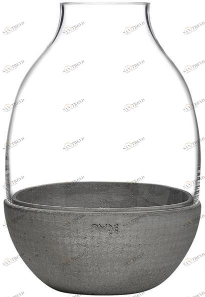 NUDE Хрустальная ваза на бетонном основании Eden sun-id-1348447