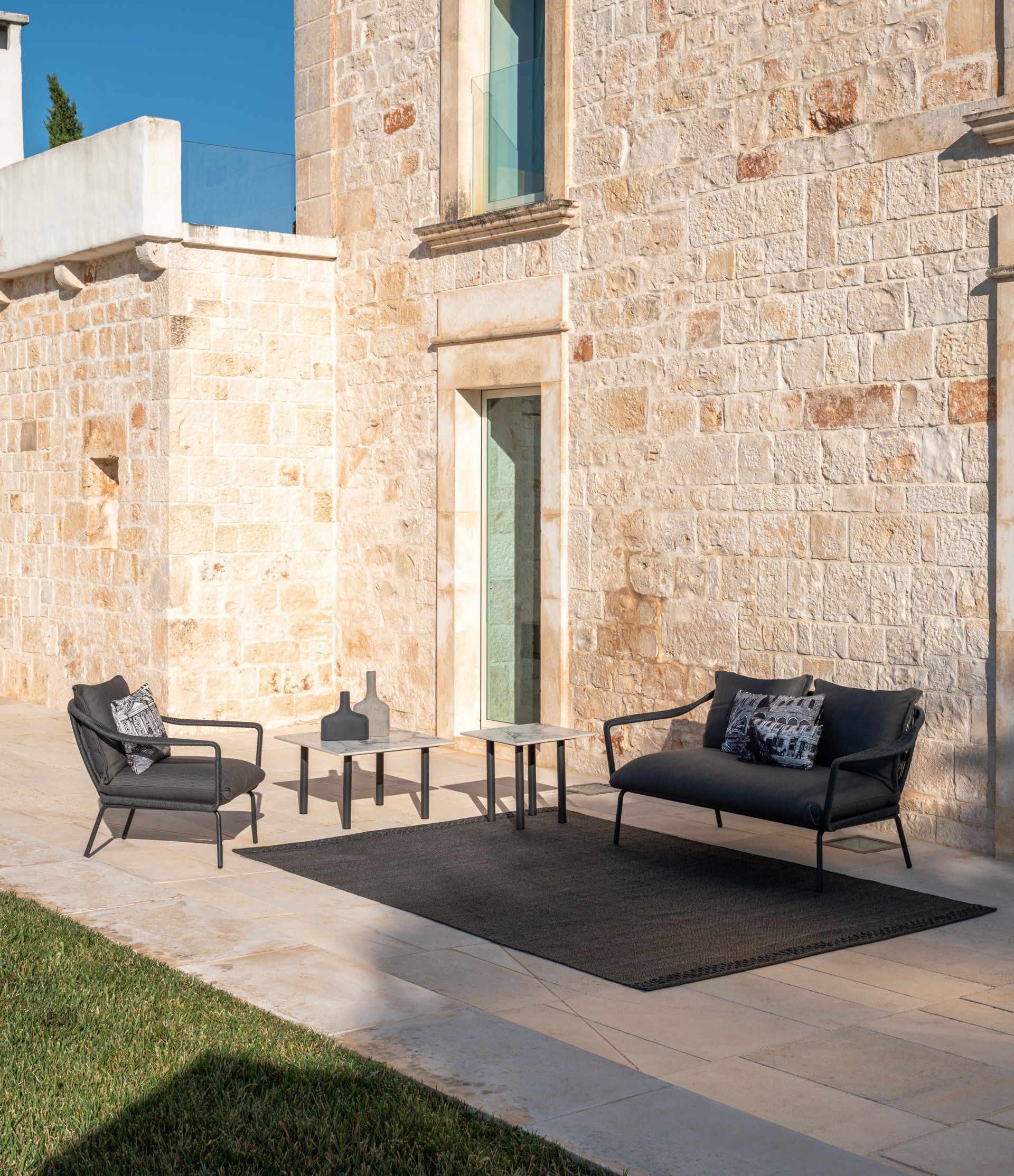 2-местный тканевый садовый диван Talenti Cruise Alu ARCH-00017489 - Вид №1