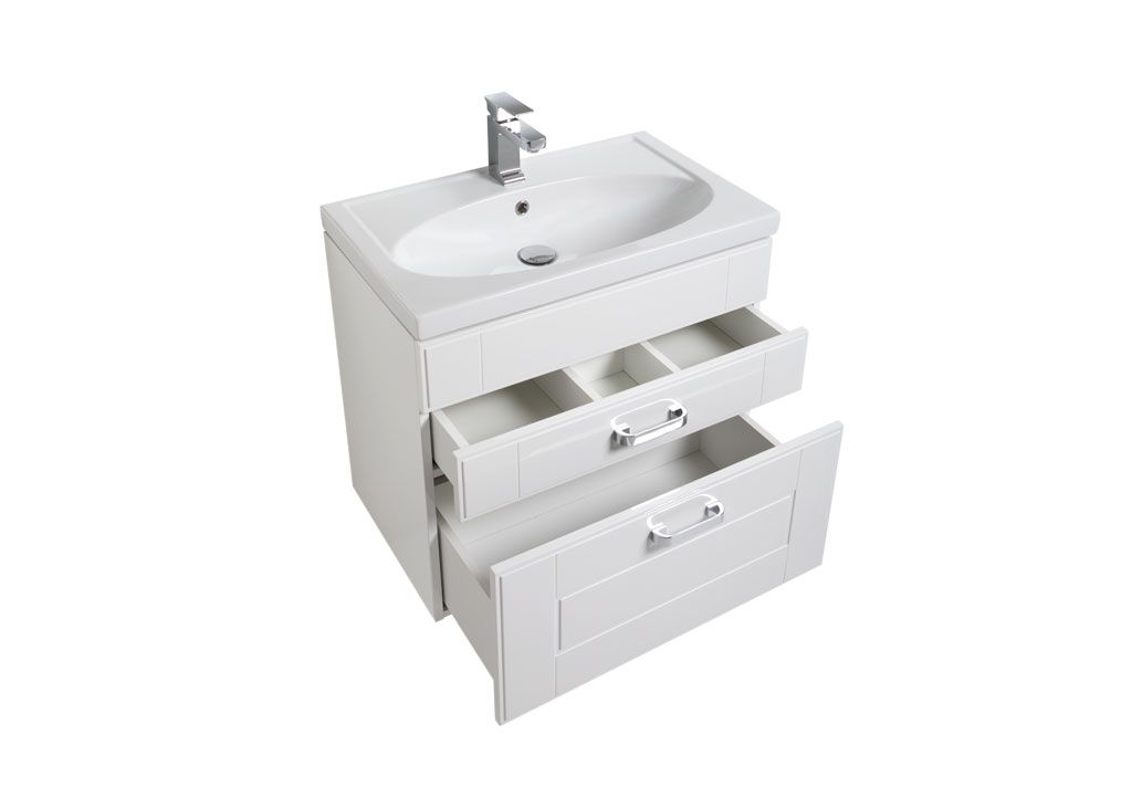 Мебель для ванной Aquanet Рондо 70 белый (2 ящика) 00195707 - Вид №3