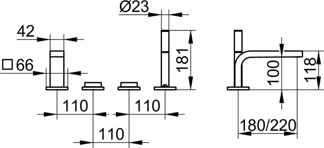 51130010200 Смеситель для ванны KEUCO Edition 11 - Вид №2