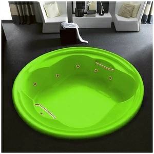 Ванна Gruppo treesse Perla V6697-SZ салатовая с золотой фурнитурой с гидромассажем круглая большая свободностоящая