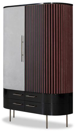 BAXTER Лакированный буфет с распашными дверцами с ящиками Plissé sun-id-1470201 - Вид №2