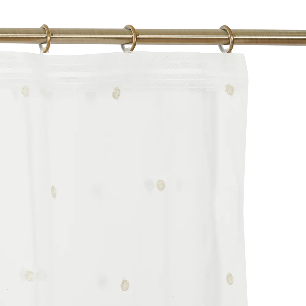 Тюль на ленте Лали 250x260 см цвет бело-кремовый MIAMOZA STLM-2193260 - Вид №5