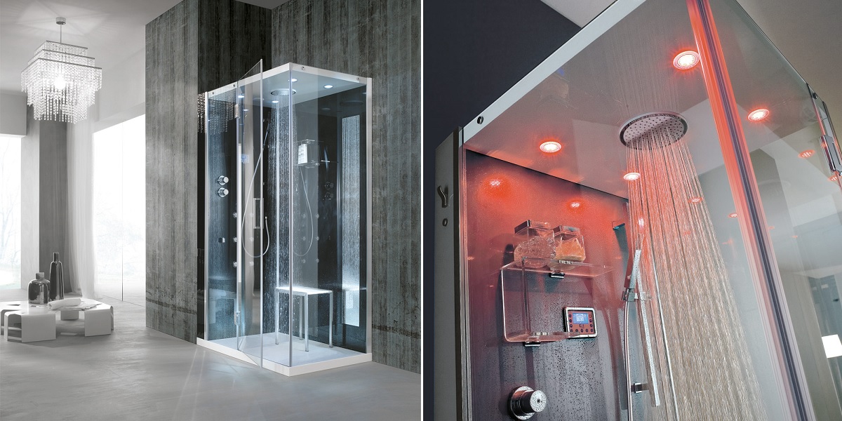 Душевая кабина угловая Tempo JUNIOR 100/80 см 1TPA9S3 Gruppo Geromin - Вид №1