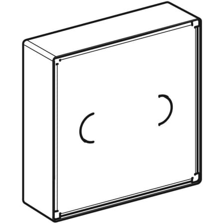 244.654.00.1 Защитный короб Geberit для защитных крышек заподлицо, для смесителей для раковины с функциональным блоком для скрытого монтажа Geberit  - Вид №1