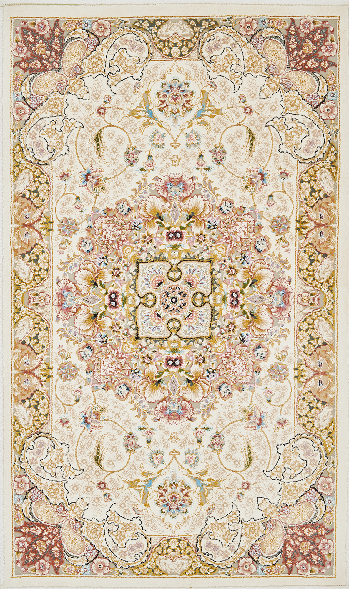 86370494 Ковер полиэстер Anisa 50х80 см цвет кремовый STLM-0068236 Santreyd 