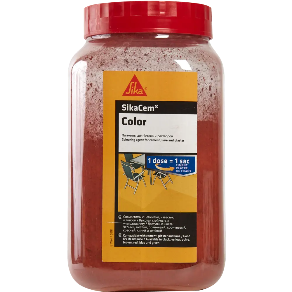 Краситель для бетона и смесей Sika SikaCim Color, 0.8 кг, цвет красный STLM-2118997