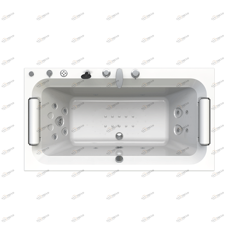 Гидромассаж "Спортивный Chrome" на ванну Хельга 185х100 (двигатель 1500 Вт, система "Turbo-pool", миниджет Релакс - 4 шт., джет Релакс - 8 шт., джет Линц, Магнус - 1 шт.) Radomir 1-65-2-0-3-044