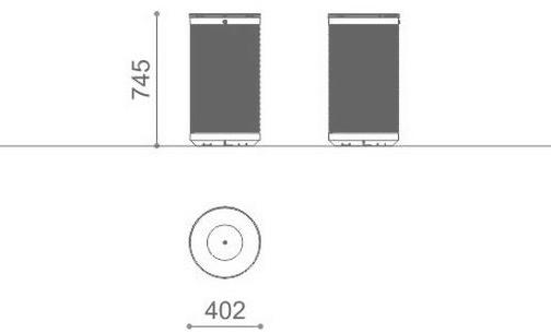Metalco Контейнер для мусора стальной с крышкой sun-id-1401311 - Вид №4