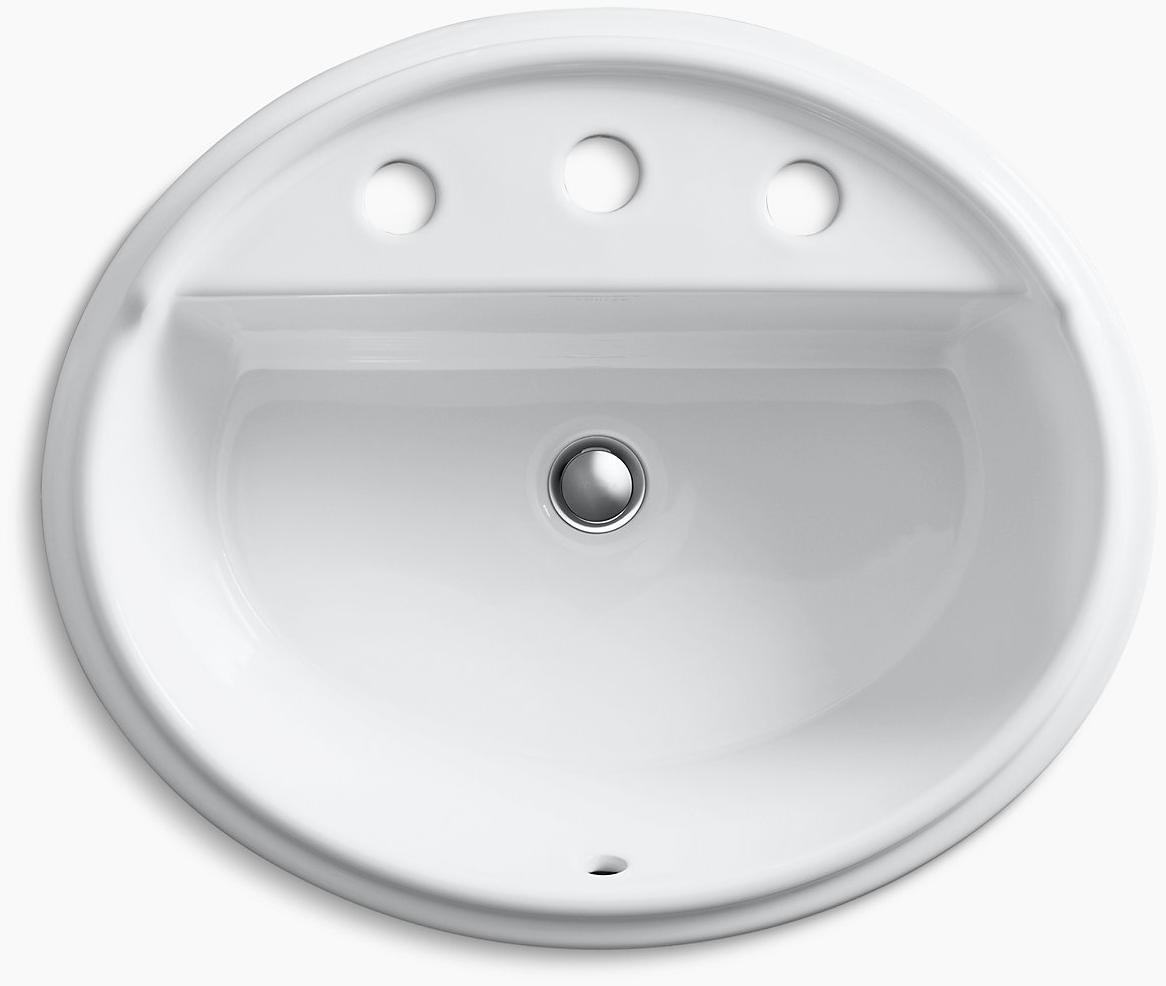 KOHLER Tresham Oval Встраиваемая раковина с 8 K-2992-8-G9  - Вид №2