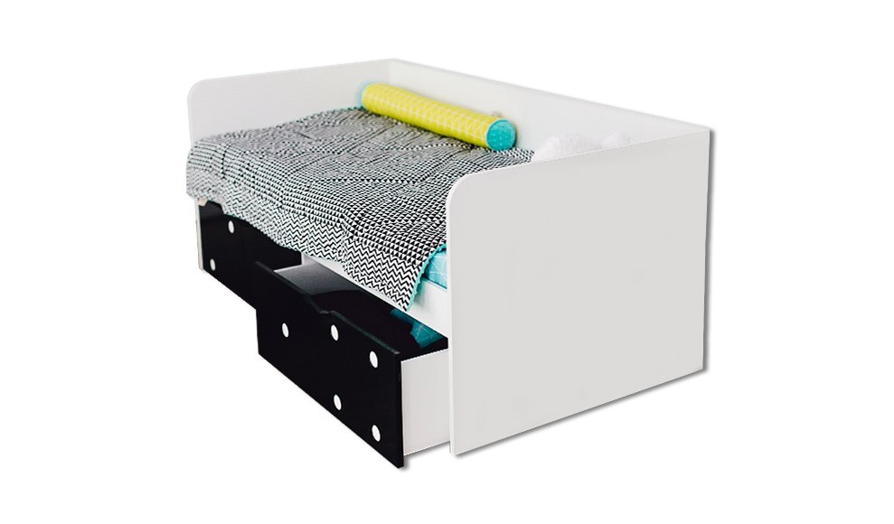 Детский диван-кровать с 2 ящиками "Продленка" МАНДАРИН ПРОДЛЕНКА 178744 Белый;черный Santreyd  - Вид №5