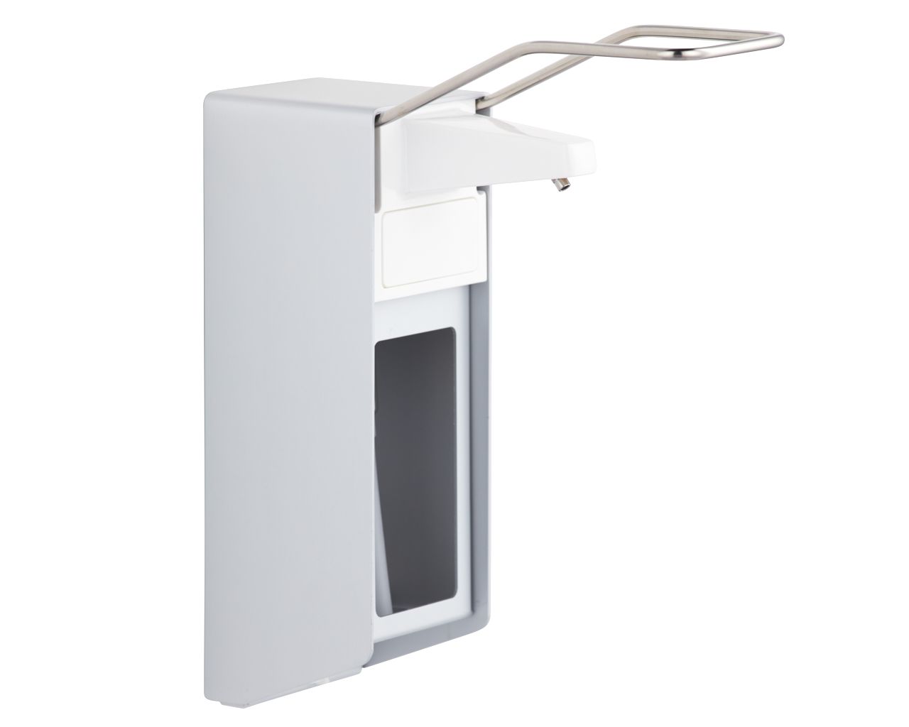 D9E Дозатор с угловой кнопкой для одноразовых картриджей 500 мл, алюминий Merida  - Вид №1