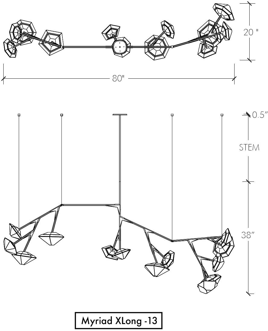 Светодиодный подвесной светильник из металла с диммером Myriad Santreyd sun-id-1500403 - Вид №16
