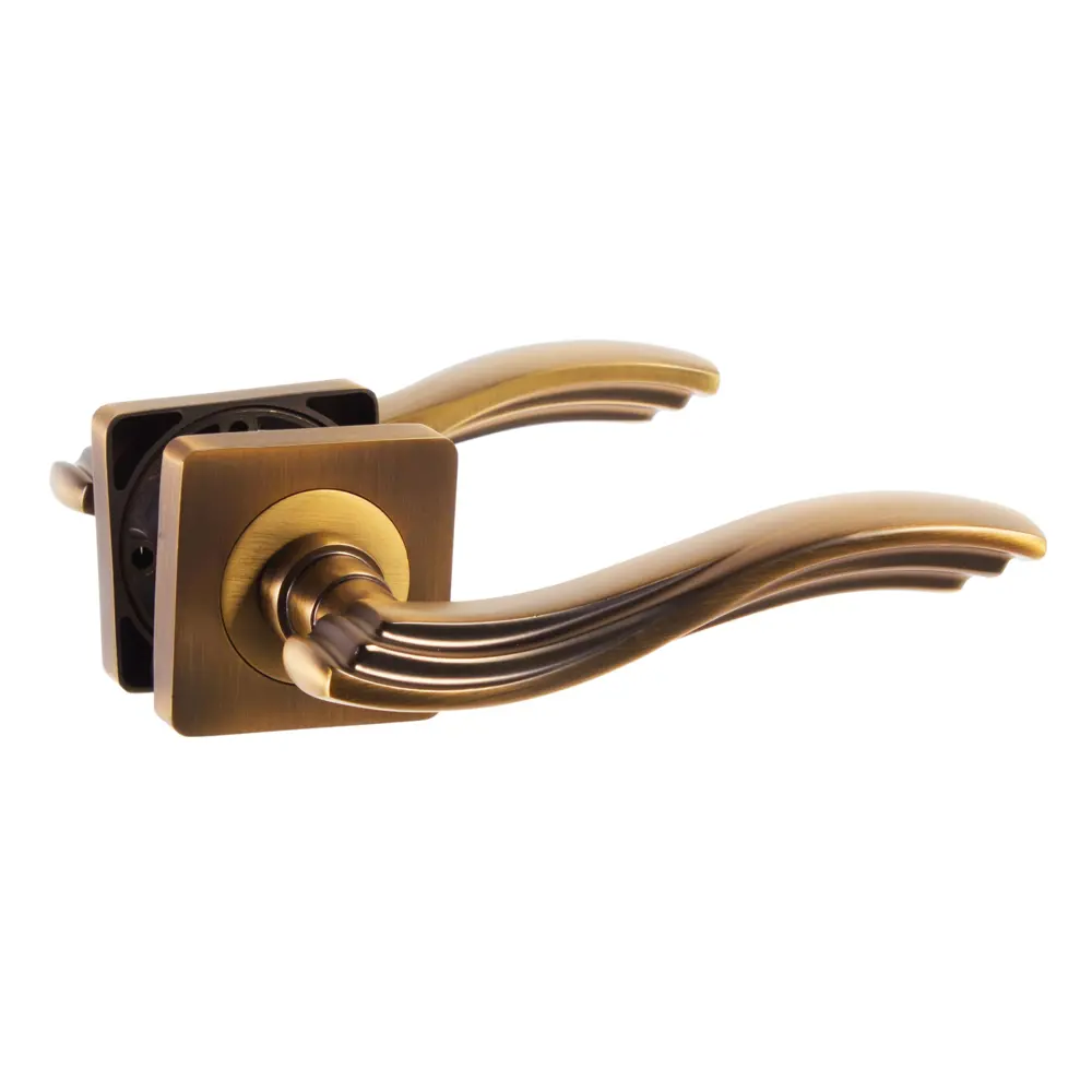 Ручки дверные на розетке Renz Джулия, ЦАМ, цвет кофе STLM-2207803