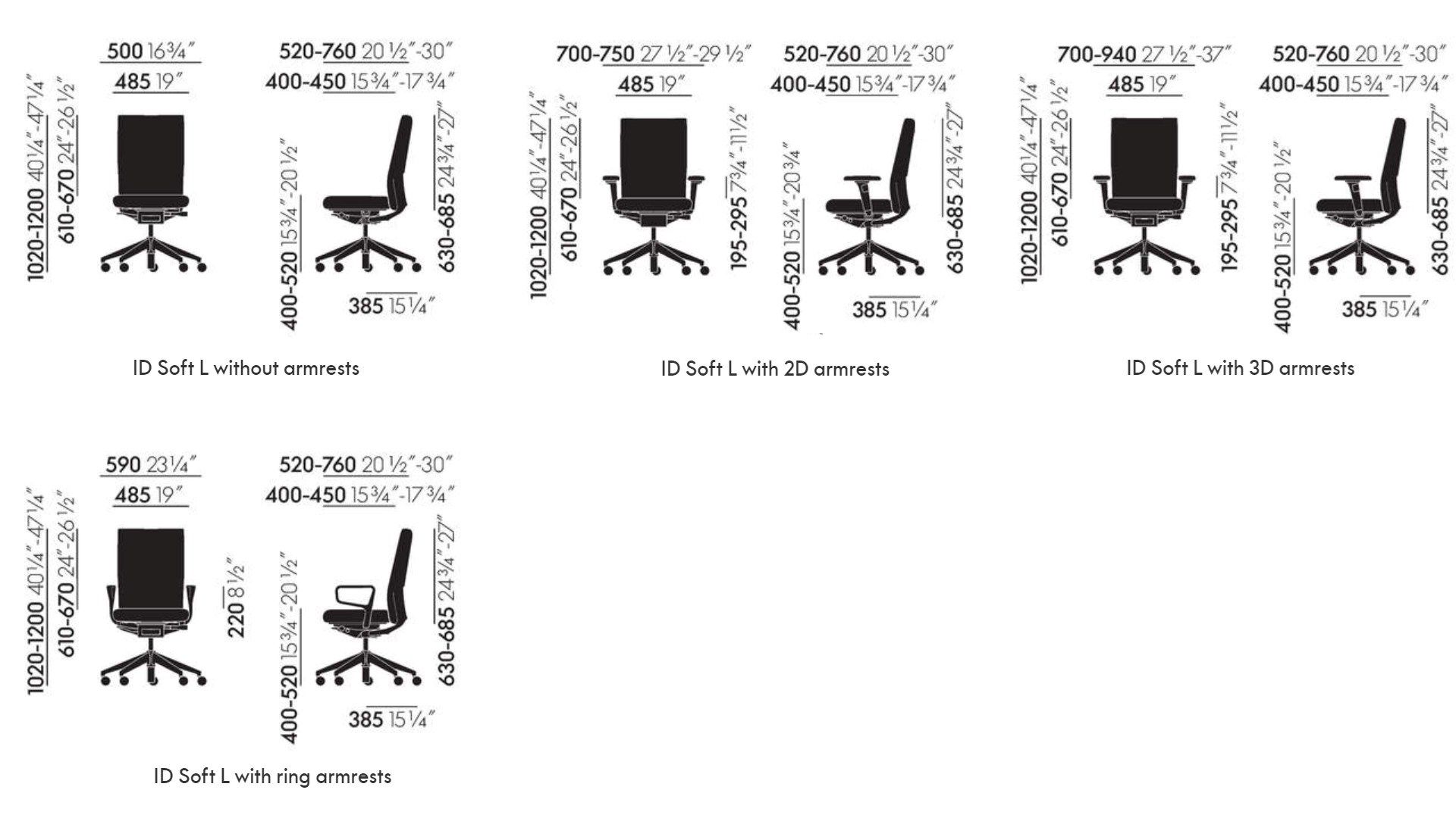 Тканевый поворотный операционный стул VITRA ID Chair Concept ARCH-00027459 - Вид №2