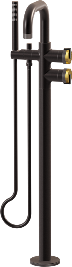 E-11557-R1BAU-L1MBK-GM Смеситель напольный отдельностоящий (внешняя часть) GRAFF MOD+