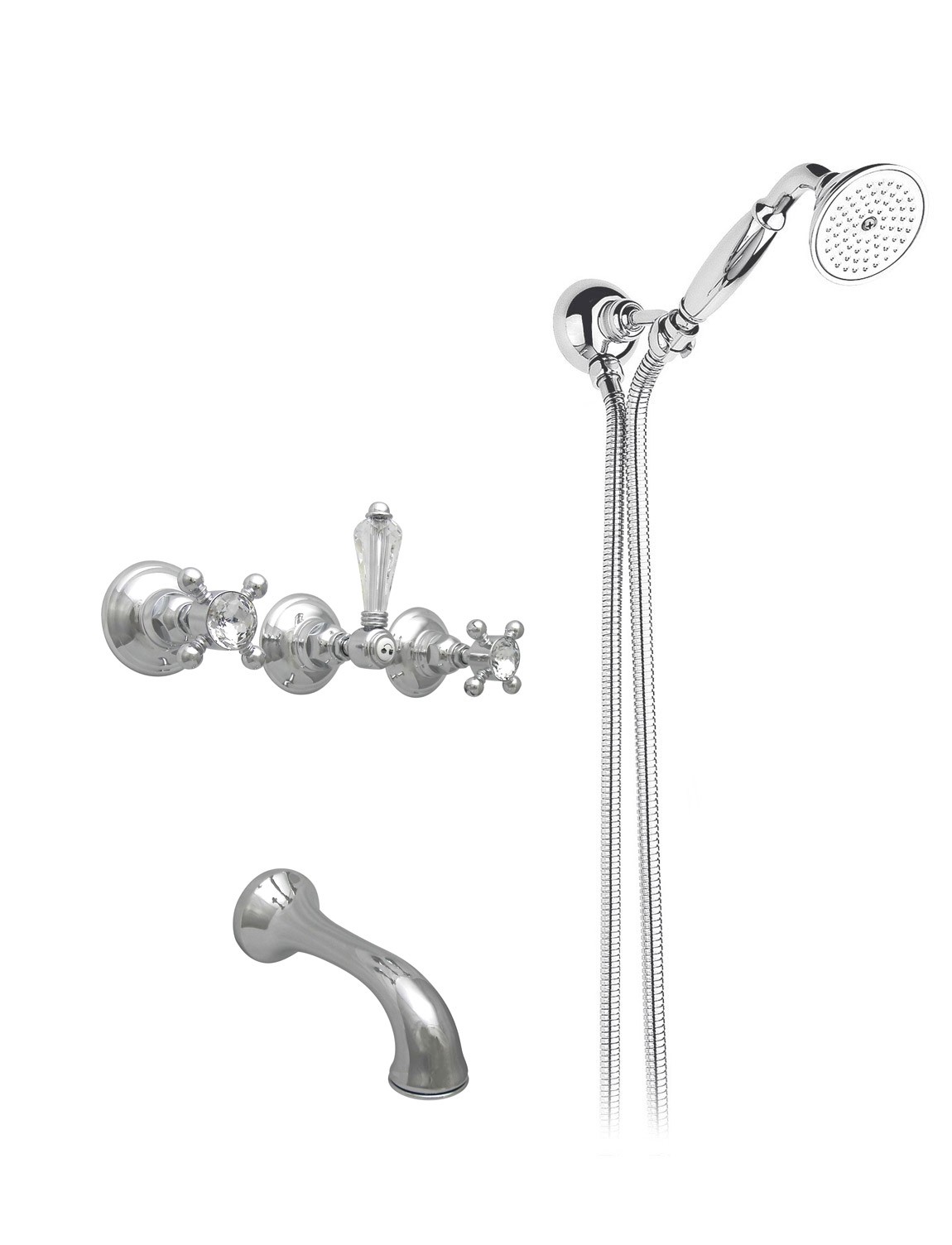 1403 ** 93 Комплект ванны с центральным изливом «парус» Nicolazzi Series Half Dome Crystal 