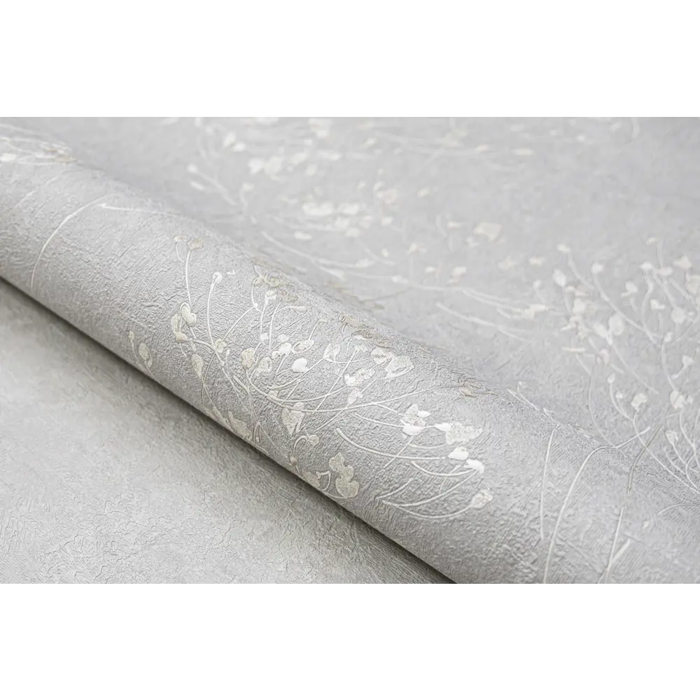 WALLSECRET Divina - Флизелиновые обои серые с цветочным узором 89395587 STLM-1576761 - Вид №3