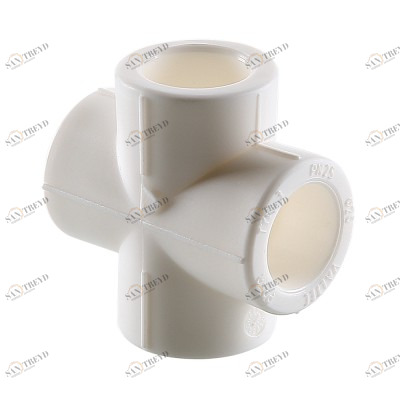 VTp.741.0.040 Фитинг полипропиленовый – крестовина Valtec 40 мм 