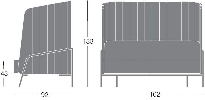 Segis 2-х местный тканевый диван с высокой спинкой Noldor sun-id-1445597 - Вид №4