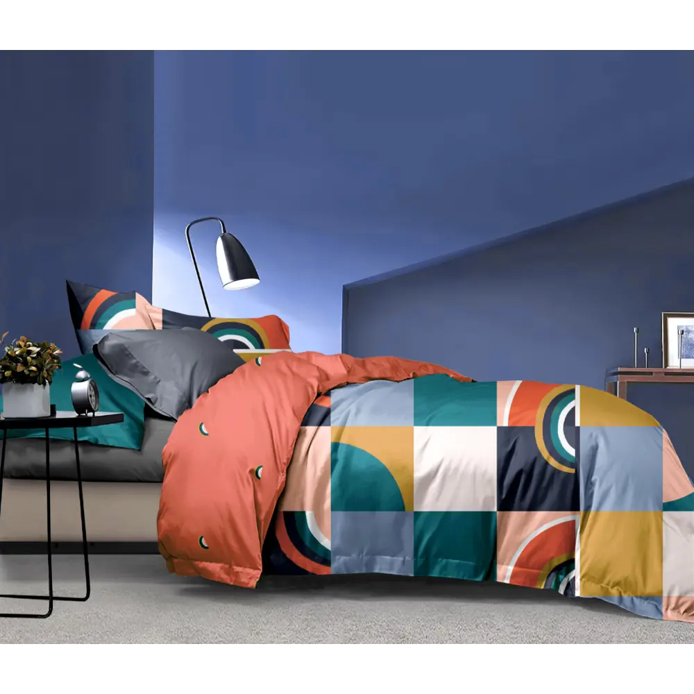 Комплект постельного белья Eclair Либретто двуспальный сатин разноцветный STLM-2040776