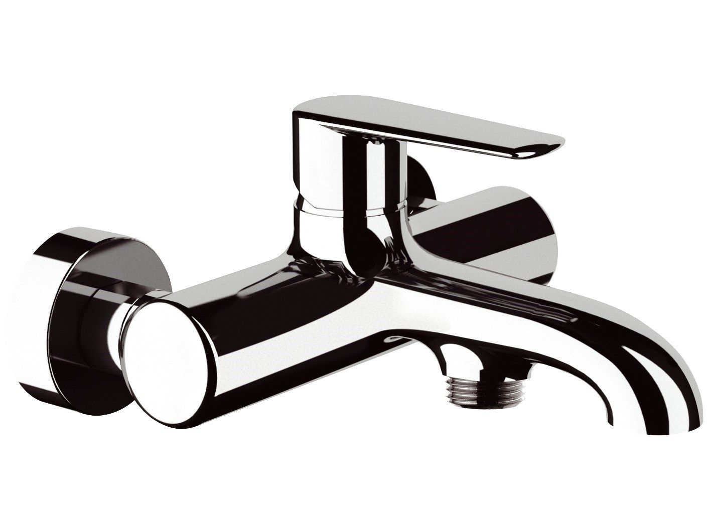 ABS однорычажный настенный смеситель для ванны с 2 отверстиями Rubinetterie Mariani Harmony ARCH-00079467 - Вид №1